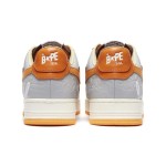 BAPE STA Low Grey & Orange Sneakers with vibrant orange star logo