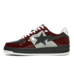 BAPE Bapesta 2 Brick Red & Grey Patent Leather Sneakers 1I80191006-GYXRD - Iconic Streetwear Design