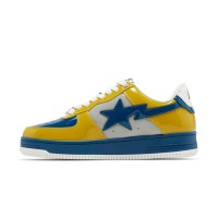 BAPE Bapesta 2 Yellow & Blue Patent Leather Sneakers 1I80191006-GYXYE | Vibrant Streetwear Style