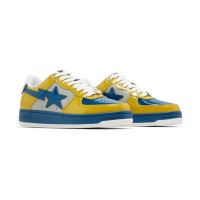 BAPE Bapesta 2 Yellow & Blue Patent Leather Sneakers 1I80191006-GYXYE | Vibrant Streetwear Style