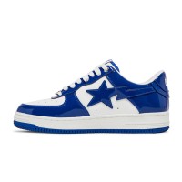 BAPE Bapesta 5 Royal Blue 1I70191022-BLU | Iconic Patent Leather Sneakers in Blue & White