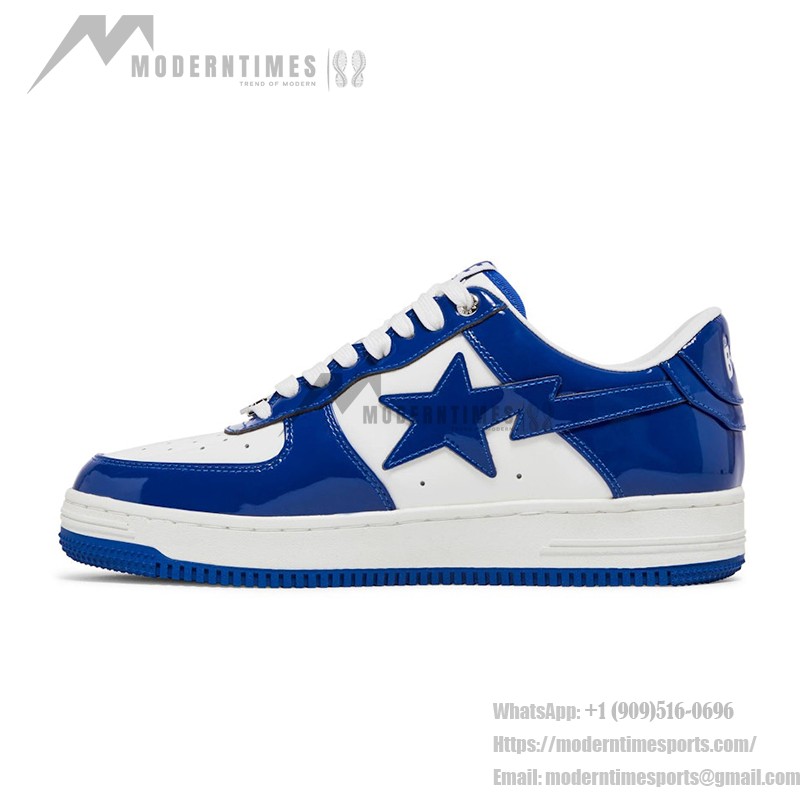 BAPE Bapesta 5 Royal Blue Patent Leather Sneakers