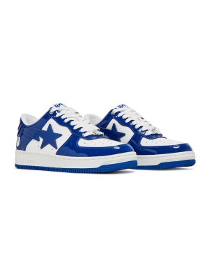 BAPE Bapesta 5 Royal Blue 1I70191022-BLU | Iconic Patent Leather Sneakers in Blue & White