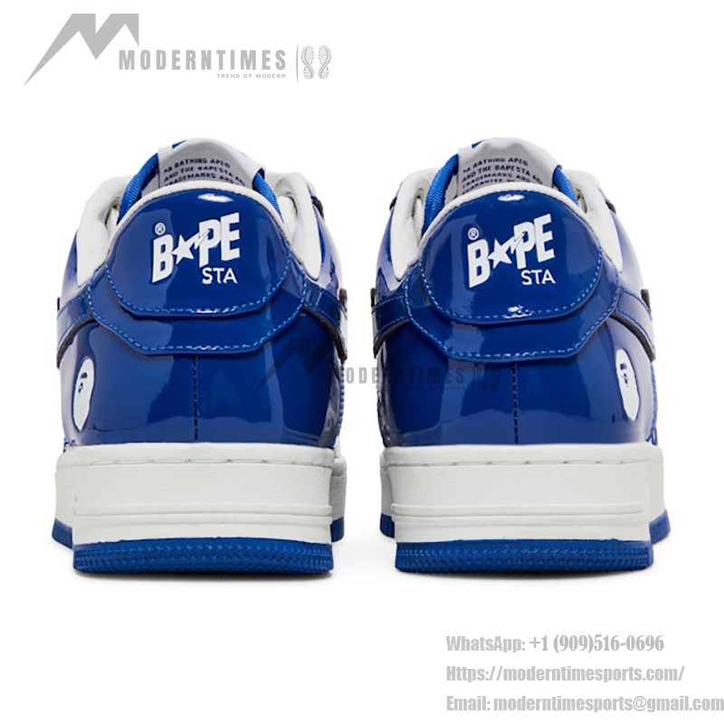 BAPE Bapesta 5 Royal Blue Patent Leather Sneakers