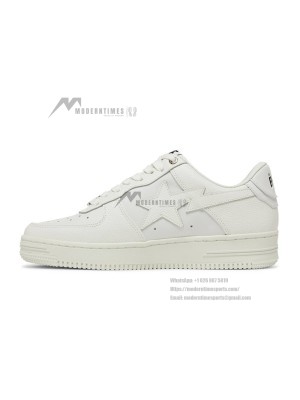 BAPE Bapesta 6 White 1J30191013-WHT | Minimalist All-White Iconic Sneakers