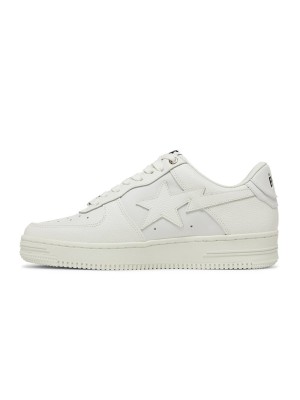 BAPE Bapesta 6 White 1J30191013-WHT | 미니멀한 올화이트 아이코닉 스니커즈