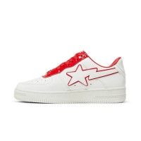 BAPE Bapesta 8 M1 White Red 1J30191017-RD | Iconic White and Red Streetwear Sneakers