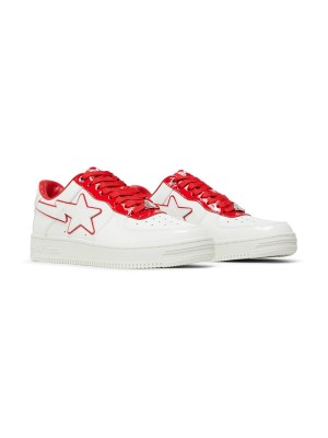 BAPE Bapesta 8 M1 White Red 1J30191017-RD | Iconic White and Red Streetwear Sneakers