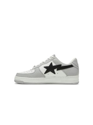 BAPE Bapesta Low M2 White Grey 1H70191002-WHT | Iconic White, Grey, and Black Low-Top Sneakers