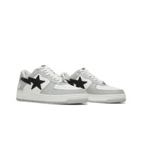 BAPE Bapesta Low M2 White Grey 1H70191002-WHT | Iconic White, Grey, and Black Low-Top Sneakers