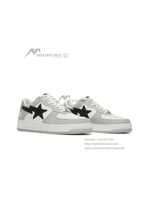 BAPE Bapesta Low M2 White Grey 1H70191002-WHT | Iconic White, Grey, and Black Low-Top Sneakers