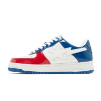 BAPE Bapesta M1 France 1I80191004-WHXBL | Iconic Red, White, and Blue Patent Leather Sneakers