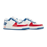 BAPE Bapesta M1 France 1I80191004-WHXBL | Iconic Red, White, and Blue Patent Leather Sneakers