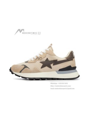 BAPE Roadsta Express Brown 1I20191015-BRN | Retro-Inspired Brown Suede Running Sneakers