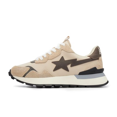 BAPE Roadsta Express Brown 1I20191015-BRN | Retro-inspirierte Braune Wildleder-Laufschuhe