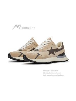 BAPE Roadsta Express Brown 1I20191015-BRN | Retro-Inspired Brown Suede Running Sneakers