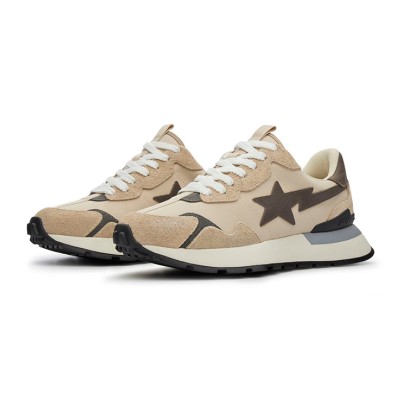 BAPE Roadsta Express Brown 1I20191015-BRN | Retro-inspirierte Braune Wildleder-Laufschuhe