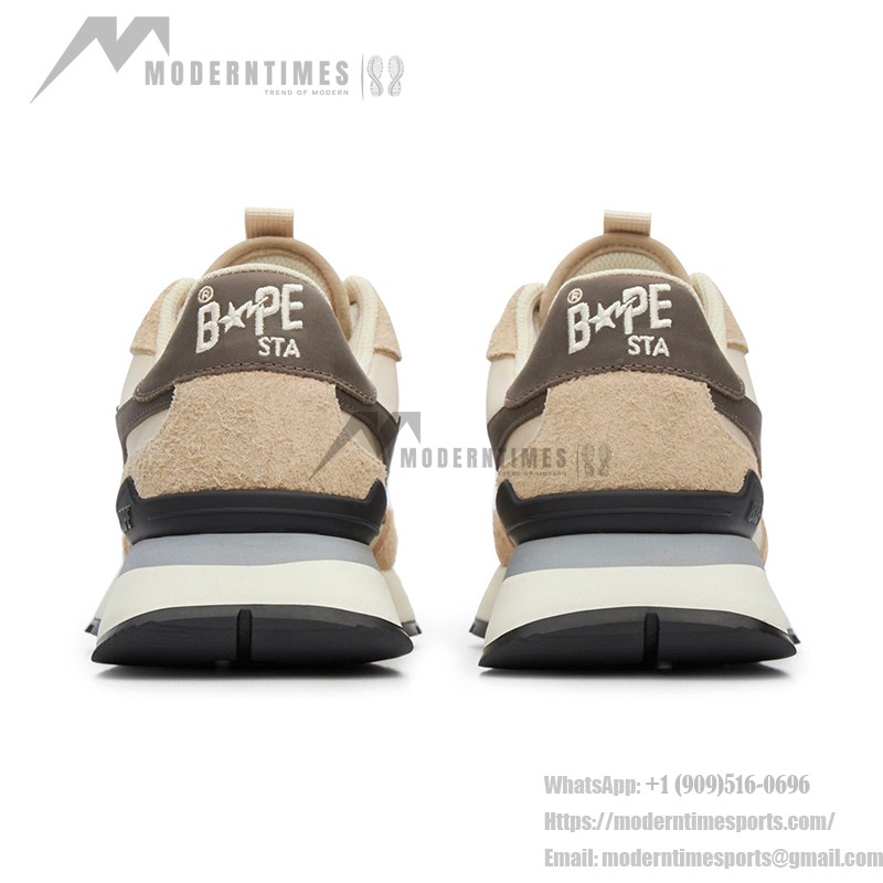 BAPE Roadsta Express Brown Suede and Fabric Running Sneakers