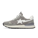 BAPE Roadsta Express Grey Suede and Fabric Running Sneakers