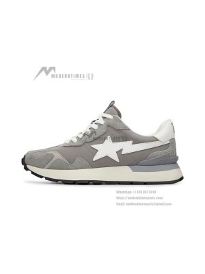BAPE Roadsta Express Grey 1I20191015-GRY | Retro-Inspired Grey Suede Running Sneakers