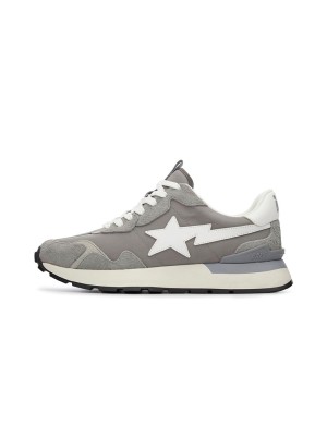 BAPE Roadsta Express Grey 1I20191015-GRY | Retro-Inspired Grey Suede Running Sneakers