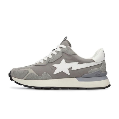 BAPE Roadsta Express Grey 1I20191015-GRY | Retro-Inspired Grey Suede Running Sneakers