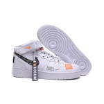 Nike Air Force 1 Mid BQ6474-100 - White Sneakers with Bold Just Do It Graphics