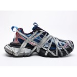 Balenciaga Runner Kith Four.Color 7.0 - Bold Multi-Color Blue Sneakers with Futuristic Design