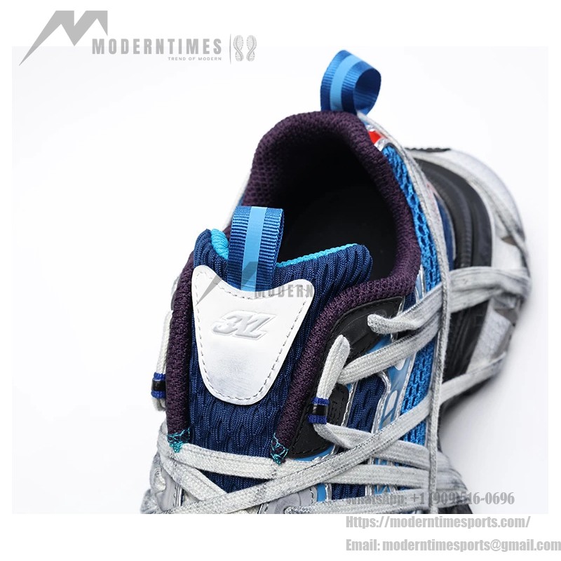 Balenciaga Runner Kith Four.Color 7.0 - Bold Multi-Color Blue Sneakers with Futuristic Design