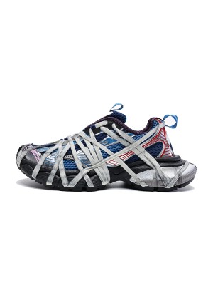 Balenciaga Runner Kith Four.Color 7.0 - Bold Multi-Color Blue Sneakers with Futuristic Design and Superior Comfort