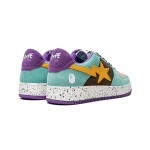 BAPE Bapesta 2 Brown and Yellow Sneakers with Retro Speckled Design