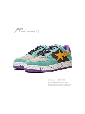BAPE Bapesta 2 Brown Yellow 1I20291008-BWXYE | Bold Retro Speckled Streetwear Sneakers