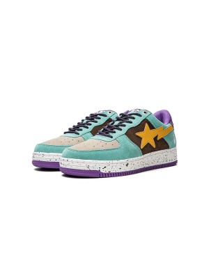 BAPE Bapesta 2 Brown Yellow 1I20291008-BWXYE | Bold Retro Speckled Streetwear Sneakers