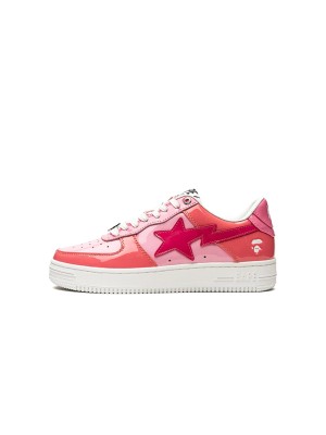 BAPE Bapesta Color Camo Combo Pink 1FWH201046-PNK | 華やかでビビッドなピンクのパテントレザースニーカー