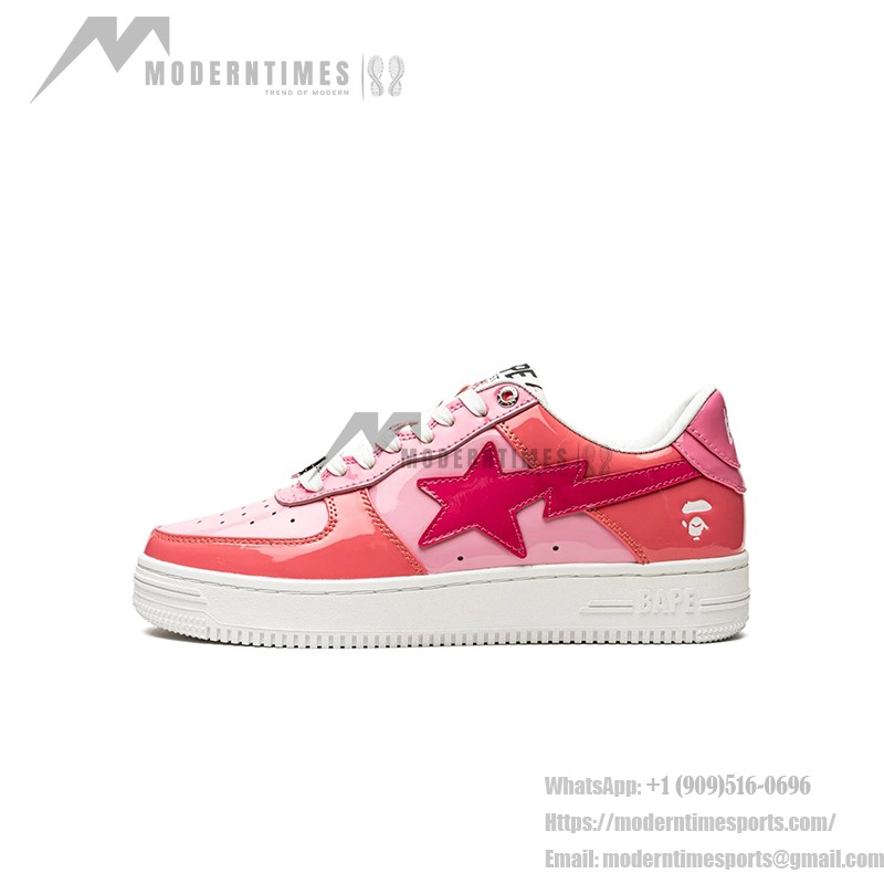 BAPE Bapesta Color Camo Combo Pink Patent Leather Sneakers