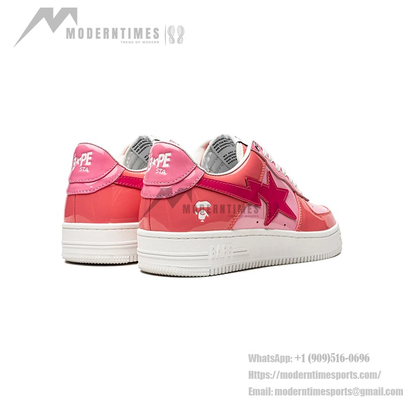 BAPE Bapesta Color Camo Combo Pink Patent Leather Sneakers