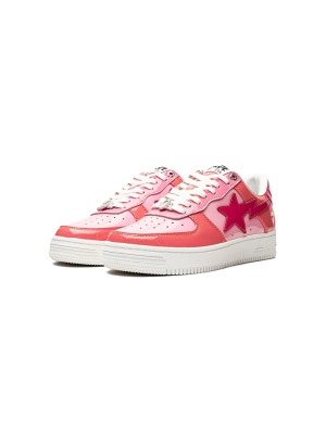 BAPE Bapesta Color Camo Combo Pink 1FWH201046-PNK | 華やかでビビッドなピンクのパテントレザースニーカー