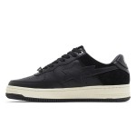 BAPE Bapesta Low Suede Heel Schwarze Leder- und Wildleder-Sneaker