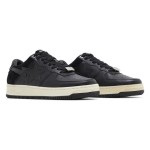 BAPE Bapesta Low Suede Heel Schwarze Leder- und Wildleder-Sneaker