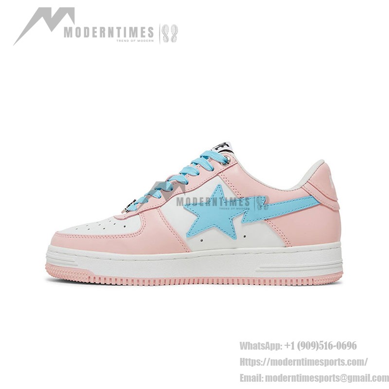 BAPE Bapesta Pastel Pack Pink and Blue Patent Leather Sneakers