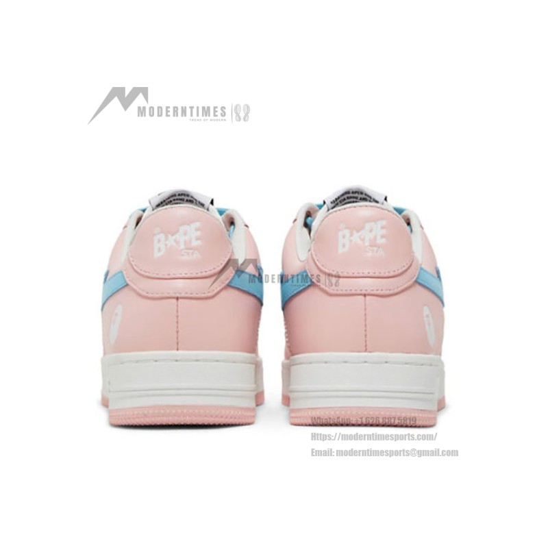 BAPE Bapesta Pastel Pack Pink and Blue Patent Leather Sneakers