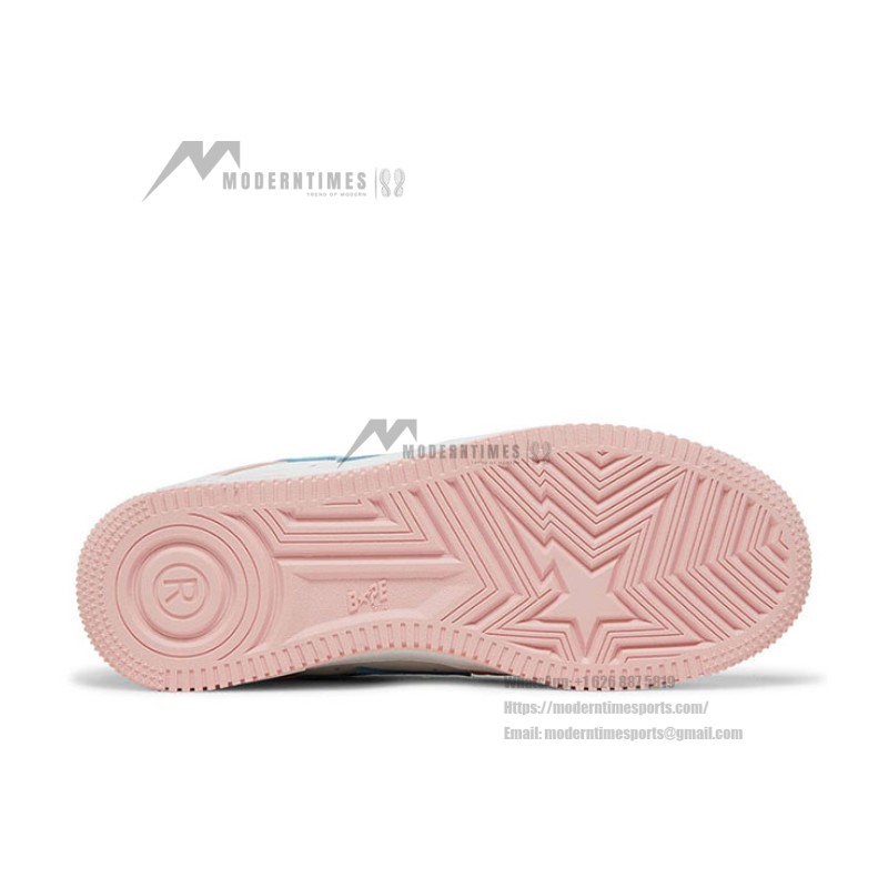 BAPE Bapesta Pastel Pack Pink and Blue Patent Leather Sneakers