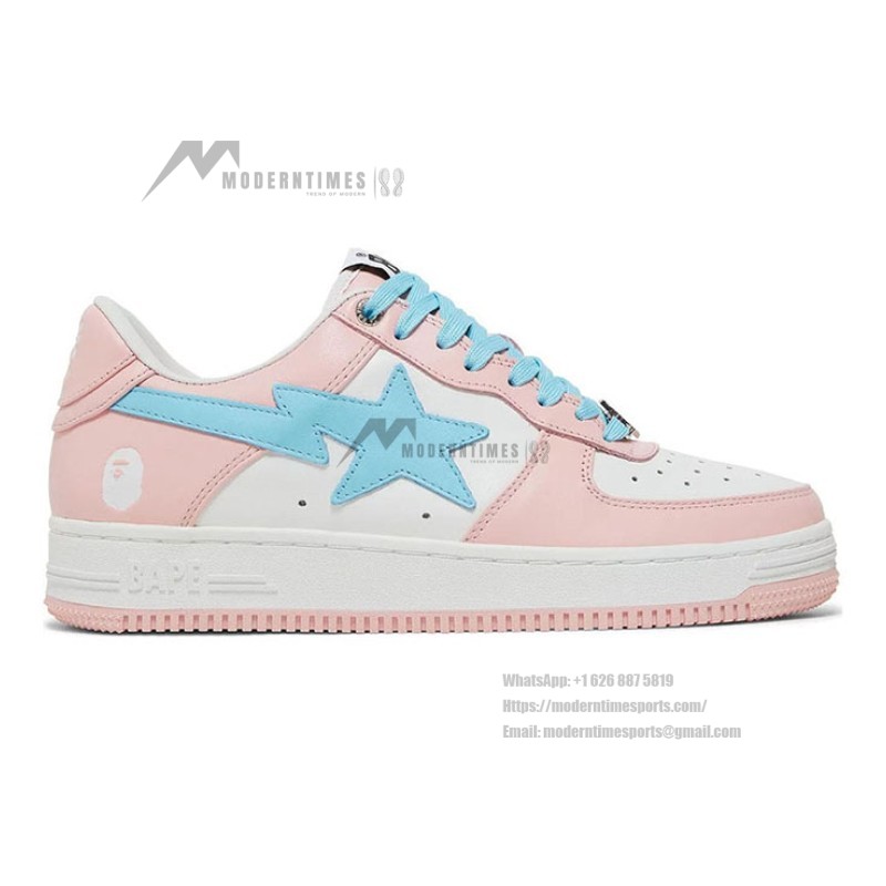 BAPE Bapesta Pastel Pack Pink and Blue Patent Leather Sneakers