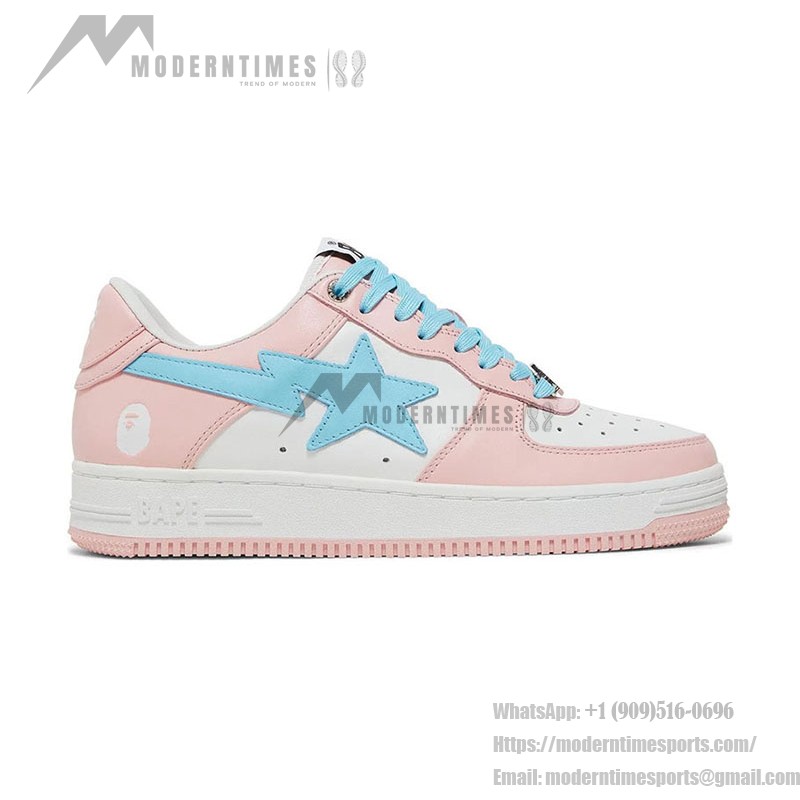 BAPE Bapesta Pastel Pack Pink and Blue Patent Leather Sneakers