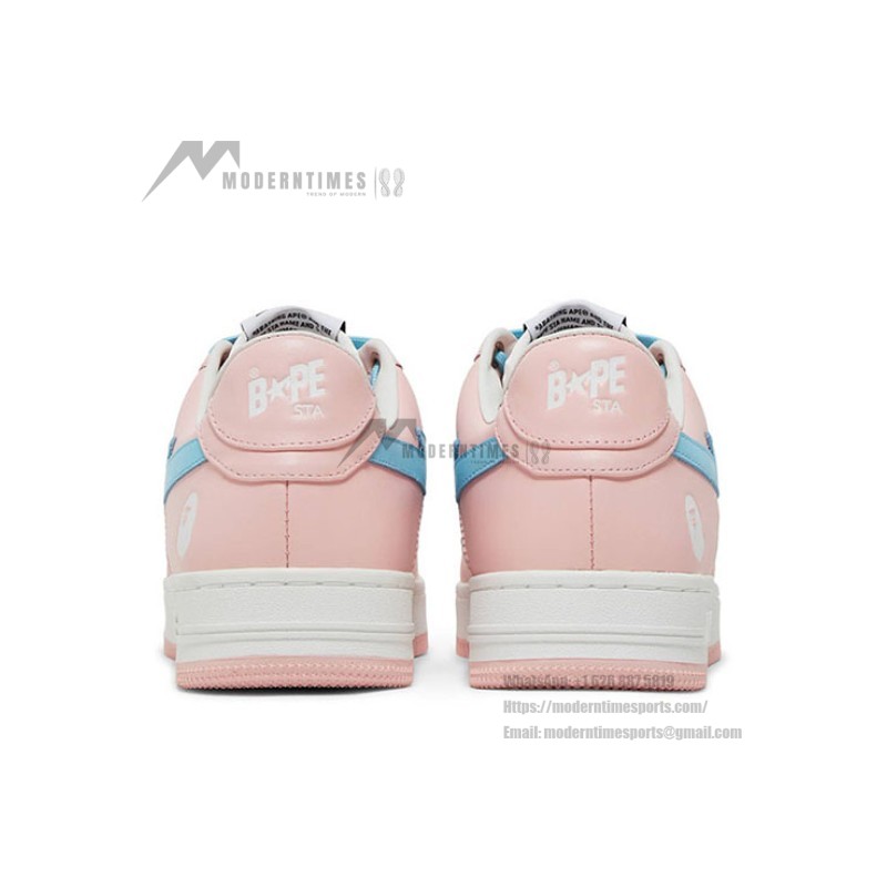 BAPE Bapesta Pastel Pack Pink and Blue Patent Leather Sneakers