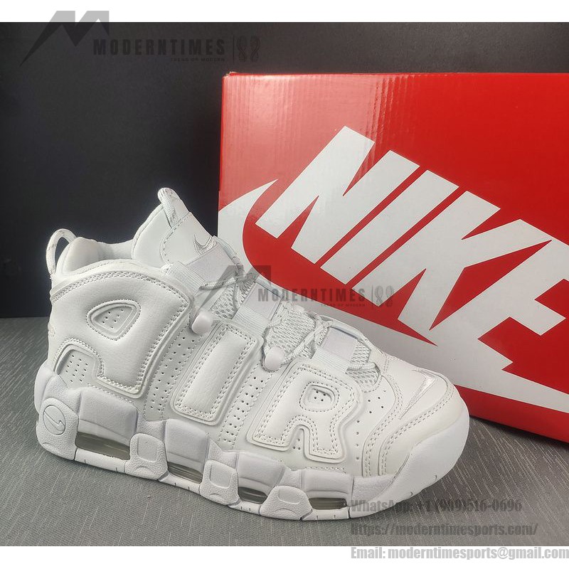 Nike Air More Uptempo White Black Red Sneakers 921948-100