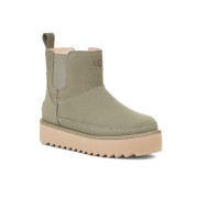 UGG Women's Classic Chelsea Platform Mini Boot Olive Green 1158051 - Stylish Suede Platform Boots for Everyday Comfort