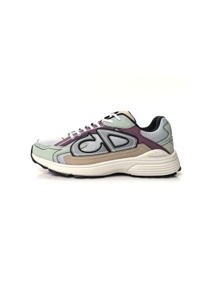 DIOR B30 Sneakers 3SN279ZRC H368 Verde Claro Púrpura – Luxury Unisex Designer Shoes