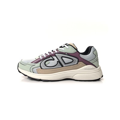 DIOR B30 Sneakers 3SN279ZRC H368 Verde Claro Púrpura – Luxury Unisex Designer Shoes