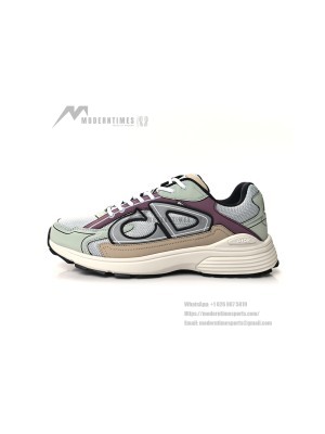 DIOR B30 Sneakers 3SN279ZRC H368 Verde Claro Púrpura – Luxury Unisex Designer Shoes
